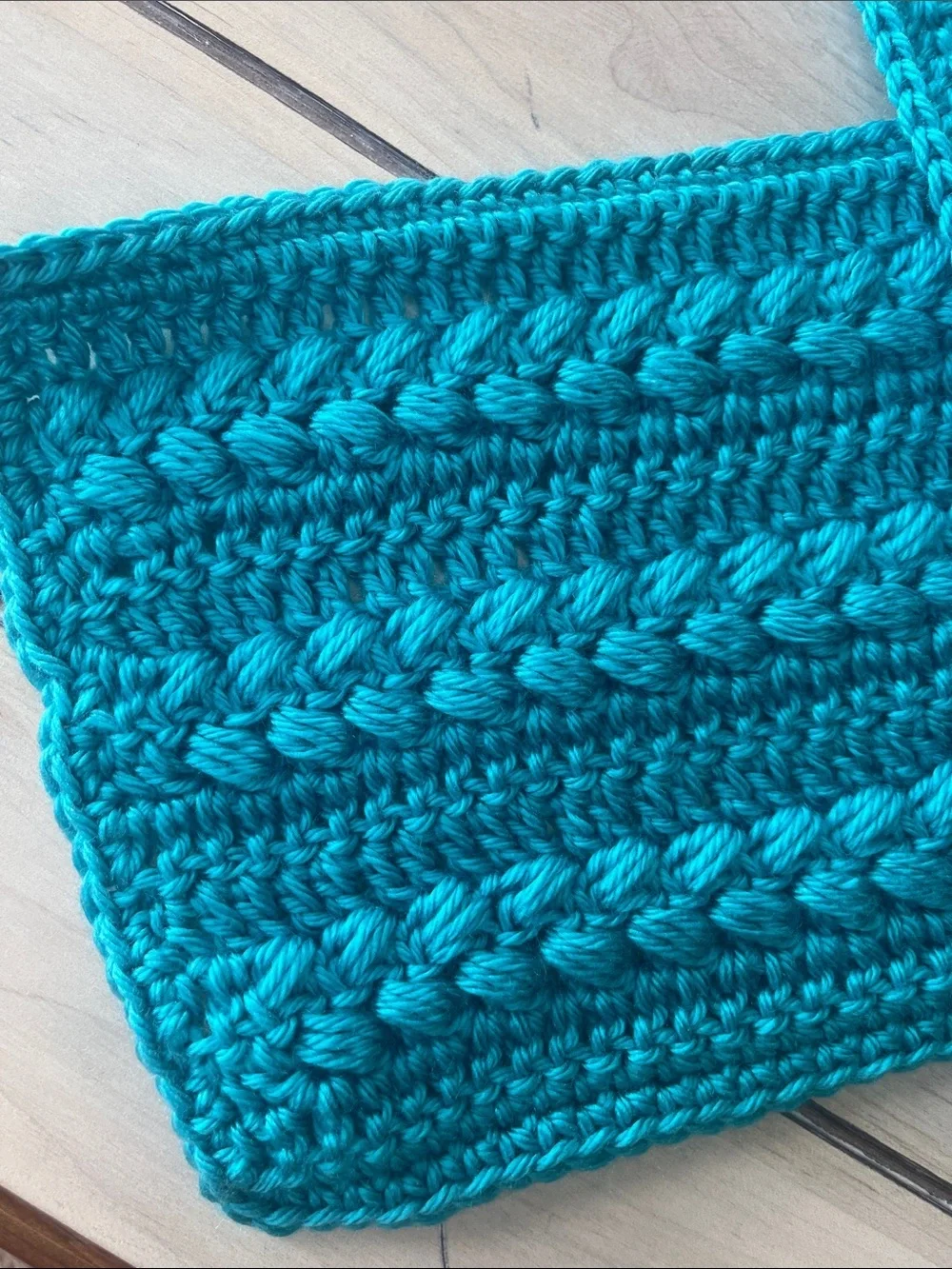 Handmade Teal Crochet Scarf & Headband Set